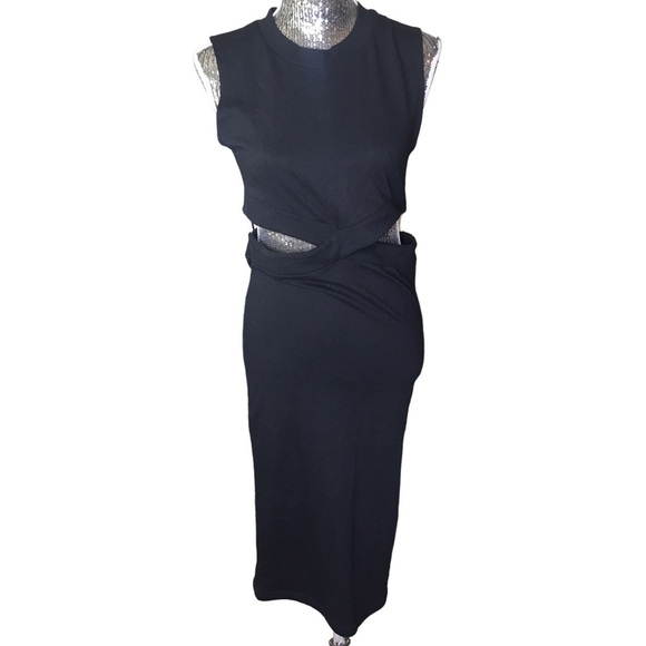 Cheap Monday Stockholm Astral Cutout Knit Dress Black Large - Picture 3 of 8